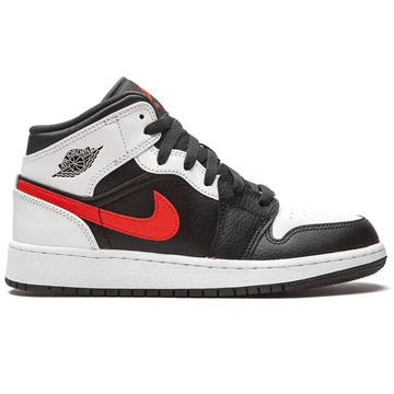 Jordan 1 Mid White Black Chile Red (GS)