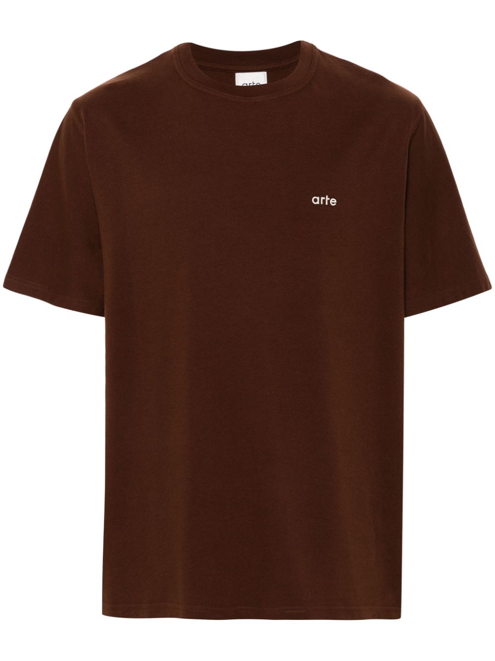 Arte Flowers Back T-shirt Brown