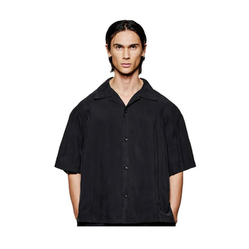 SANDWASH CUPRO VACATION SHIRT - BLACK