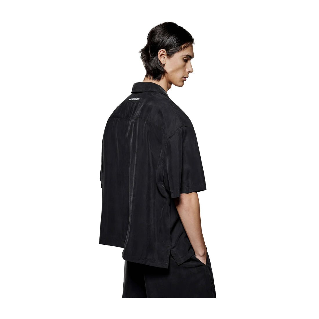 SANDWASH CUPRO VACATION SHIRT - BLACK