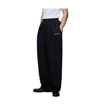 SANDWASH CUPRO WIDE LEG TROUSERS - BLACK