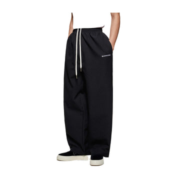 SEERCUCKER WIDE LEG TROUSERS - BLACK