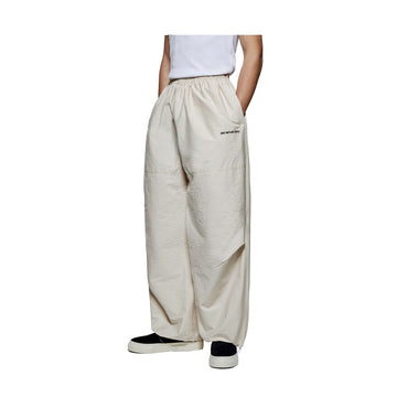 WASHED COTTON NYLON PARACHITE PANTS - BONE