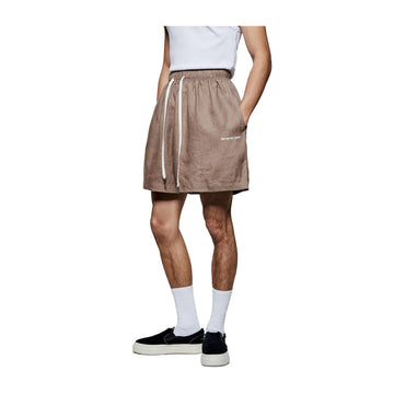 LINEN SHORTS - MUSHROOM