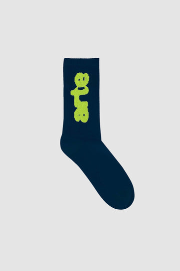 Arte Blurred Vertical Socks Navy