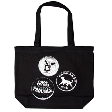 Carhartt Canvas graphic tote pins print white