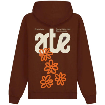 Arte Blooming Ideas Hoodie Brown