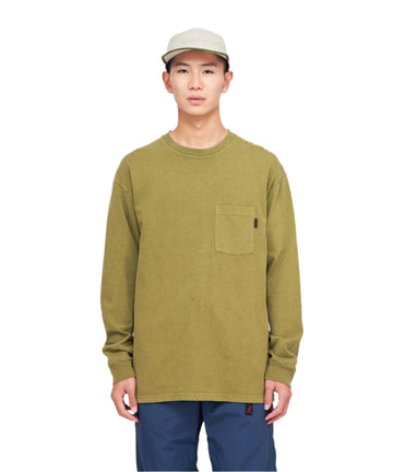 GRAMICCI L/S Pocket Tee Pigment Dyed pistachio pigment