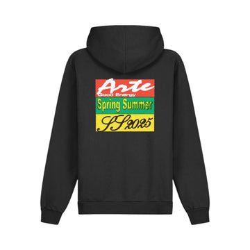 ARTE Back Multicolor Print Hoodie black