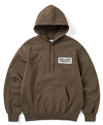 This Is Never That Scrap Applique Hoodie Brown
