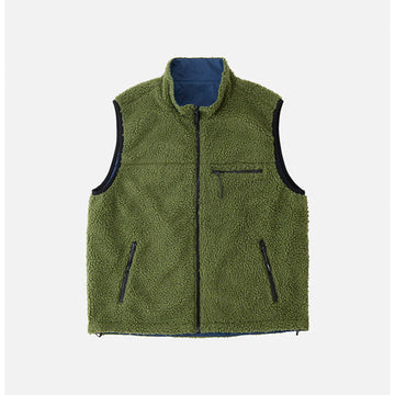 GRAMICCI Reversible Sherpa Vest - Olive / Dusty Navy