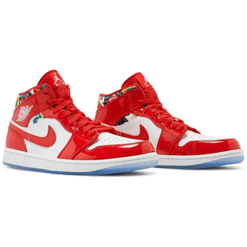 Jordan 1 Mid Barcelona Sweater Red Patent