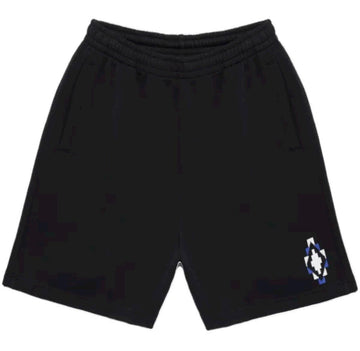 MARCELO BURLON TEMPERA CROSS TRACK SHORTS BLACK WHITE