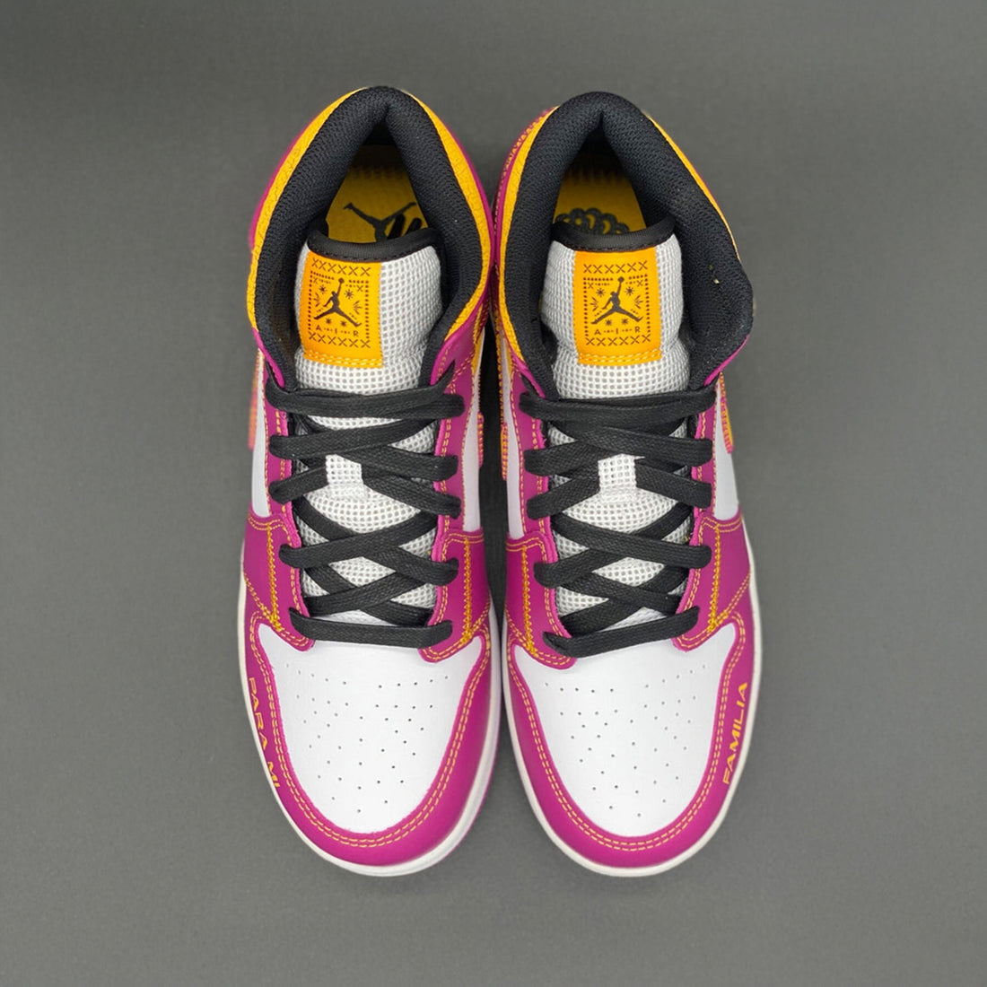 Jordan 1 Mid White University Gold