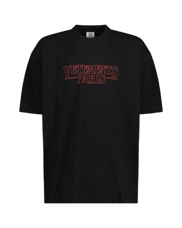Vetements Paris Logo T-Shirt – Black