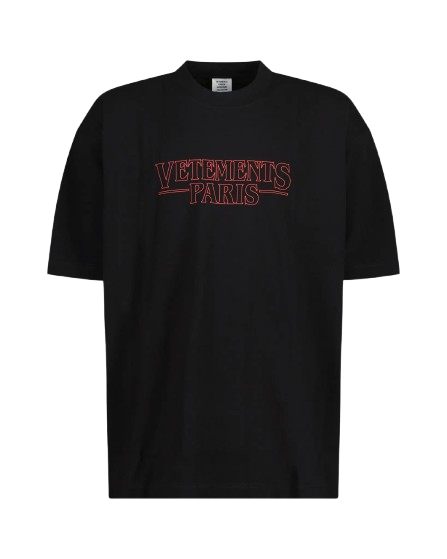 Vetements Paris Logo T-Shirt – Black