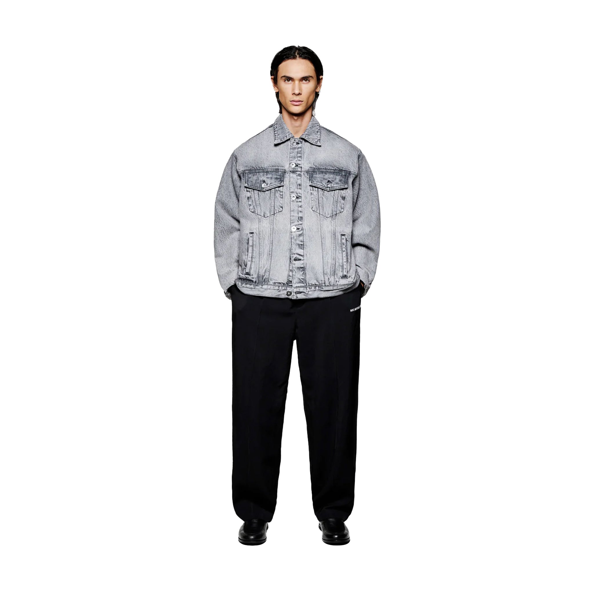 DENIM TRUCKER JACKET - WASHED BLACK