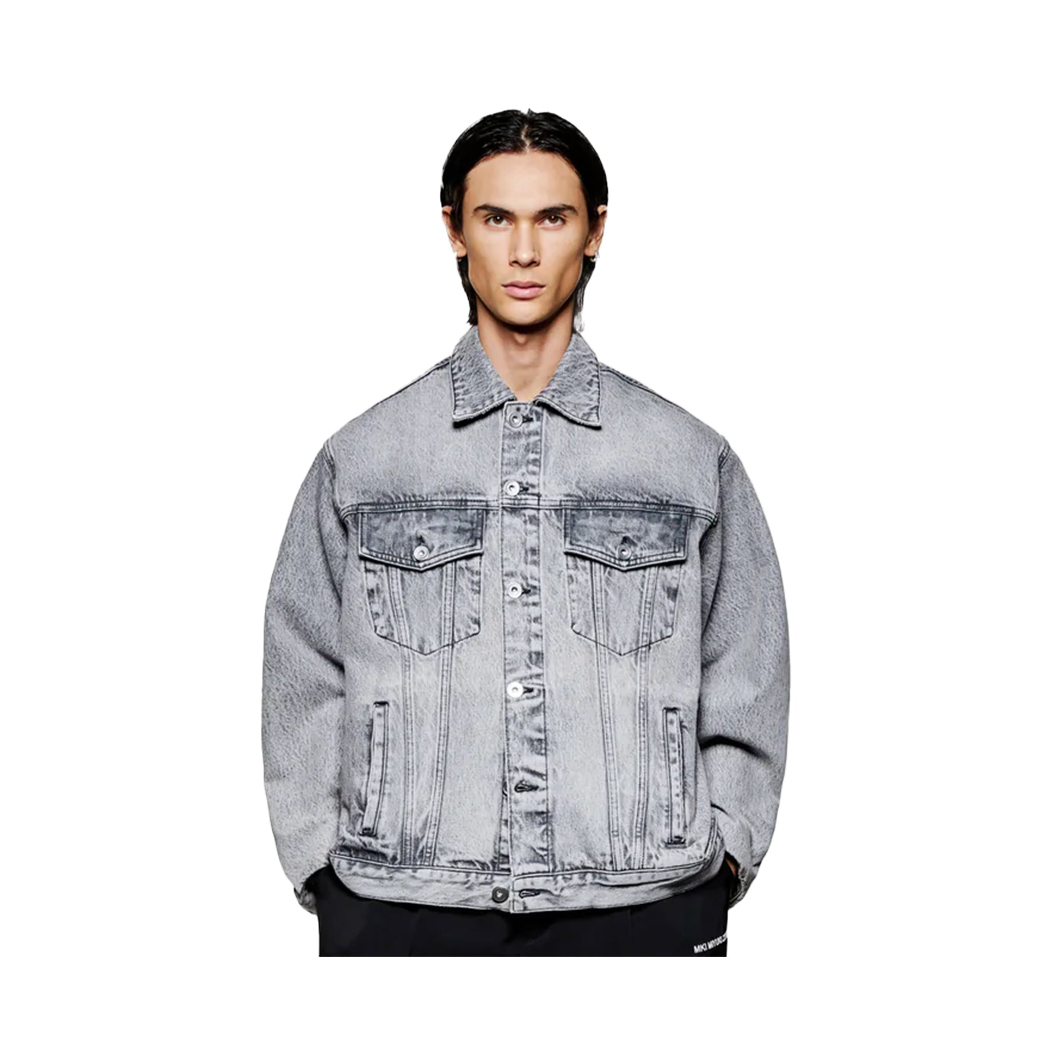 DENIM TRUCKER JACKET - WASHED BLACK