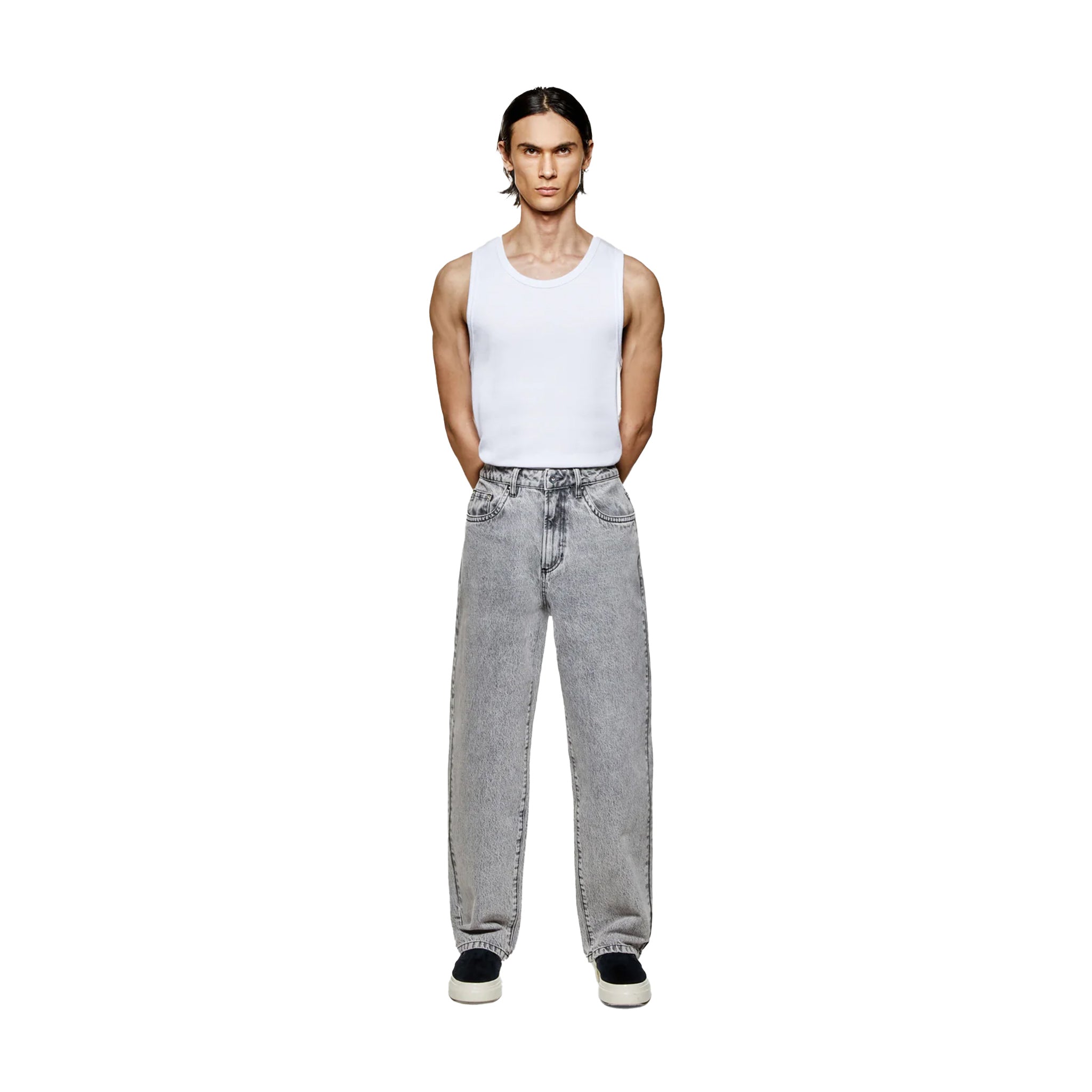 DENIM CLASSIC JEAN	- WASHED BLACK