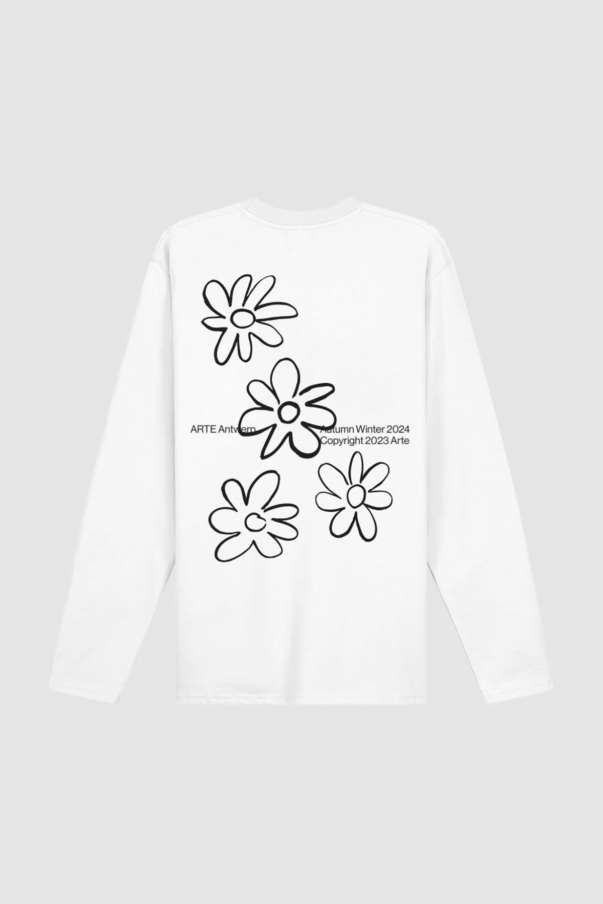 Flowers Long sleeves white