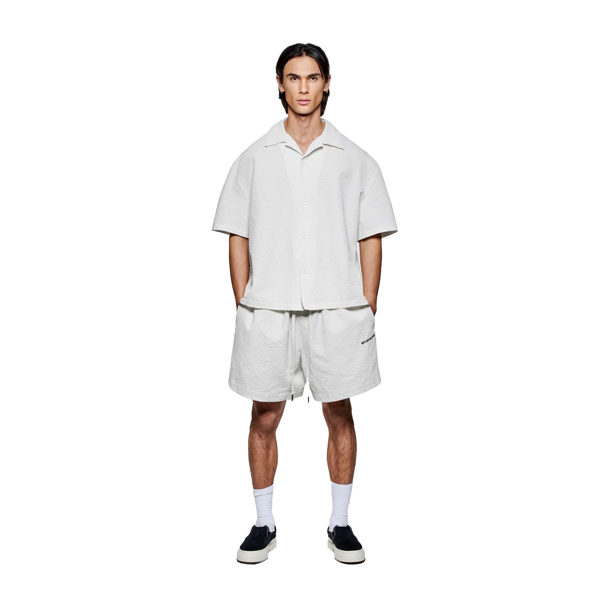 SEERSUCKER VACATION SHIRT - BONE