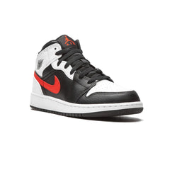 Jordan 1 Mid White Black Chile Red (GS)