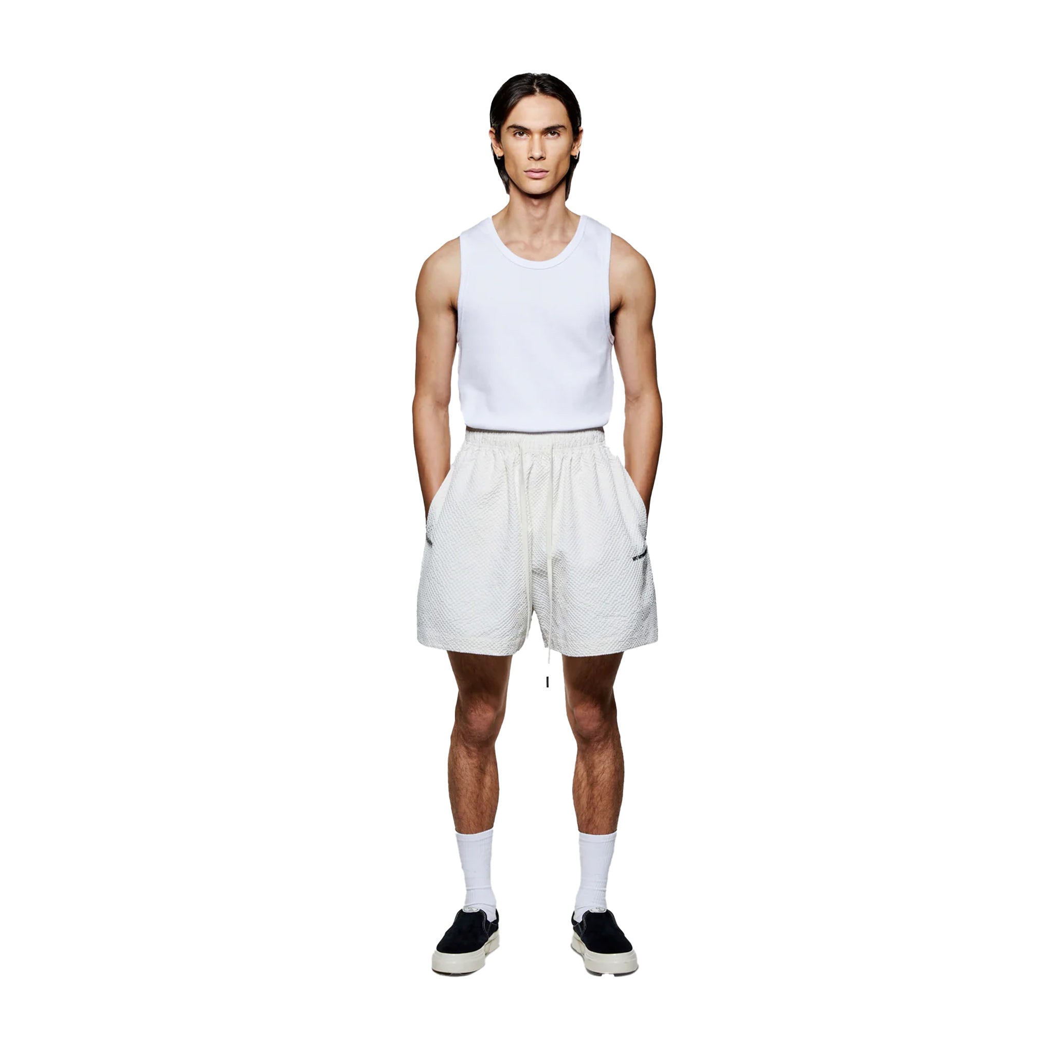 SEERSUCKER SHORTS - BONE