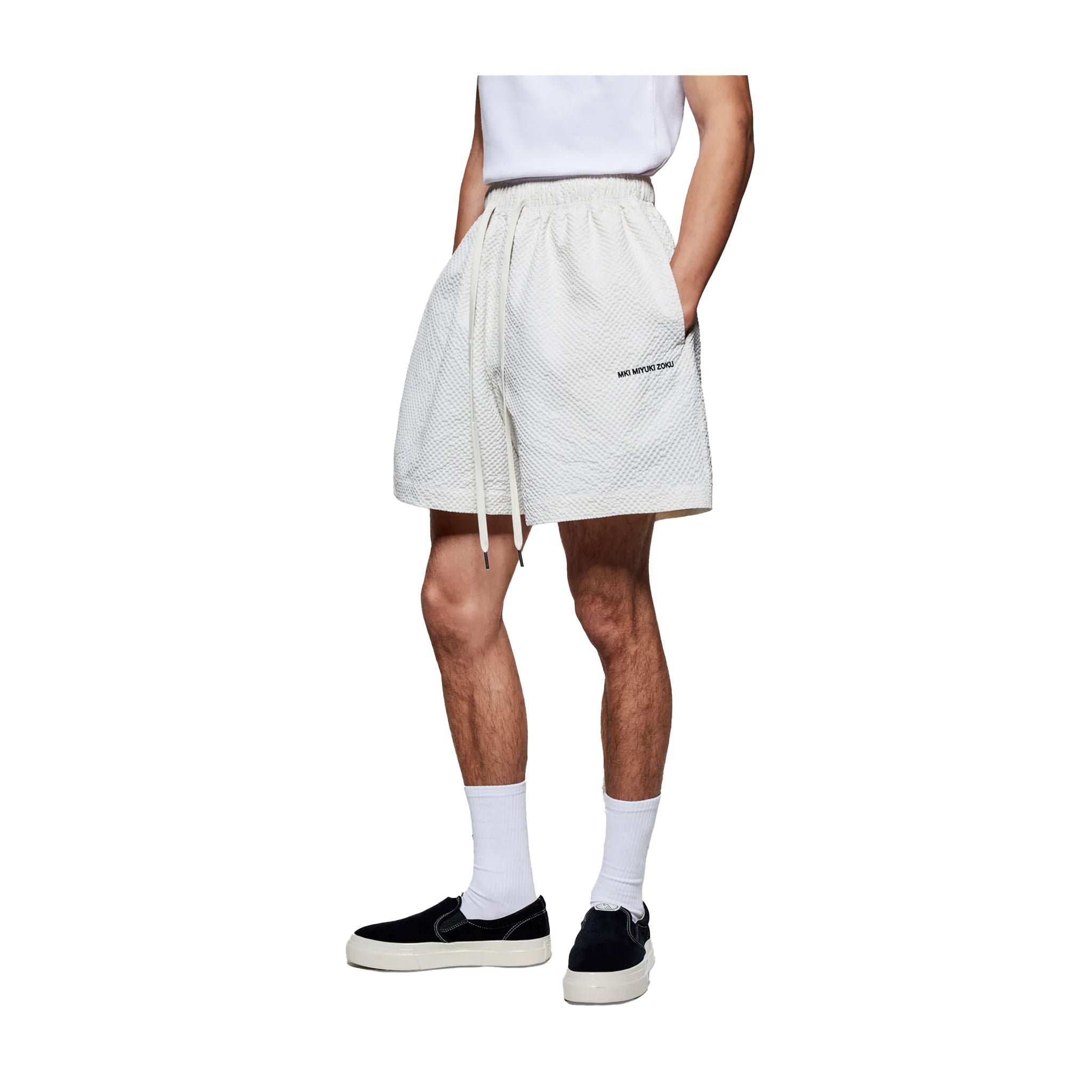 SEERSUCKER SHORTS - BONE
