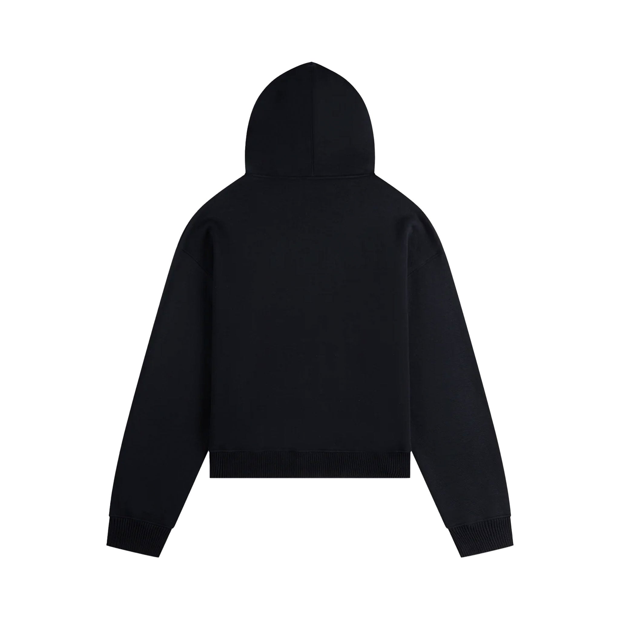 Boxy Zip Up Hoodie - Black