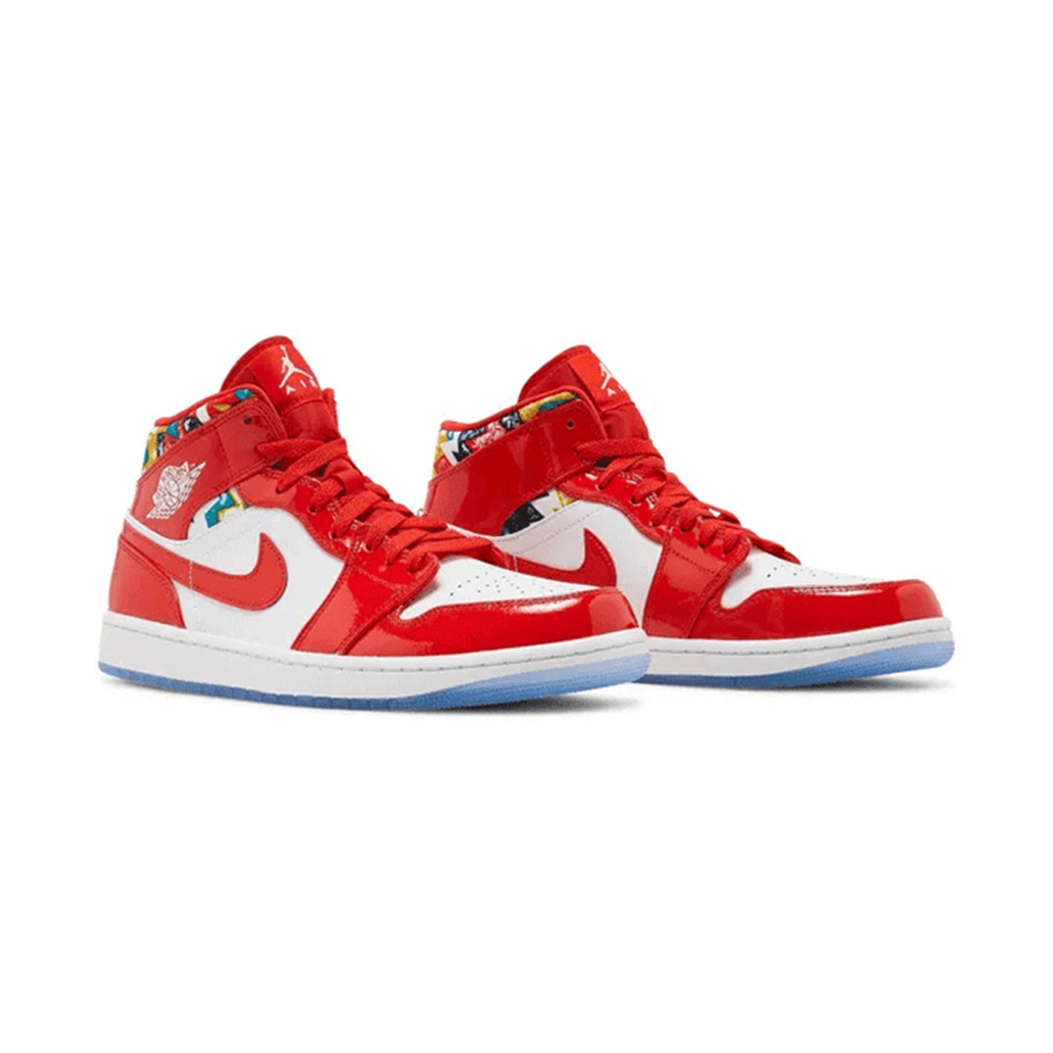 Jordan 1 Mid Barcelona Sweater Red Patent