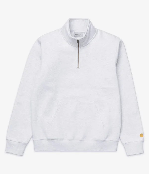 Carhartt Chase neck zip sweat Ash heather/gold