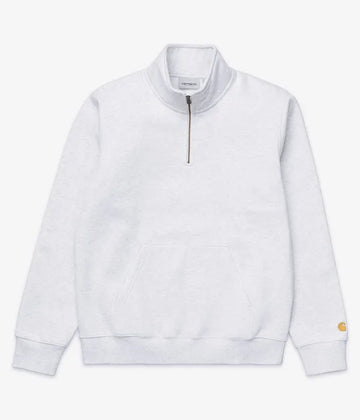 Carhartt Chase neck zip sweat Ash heather/gold