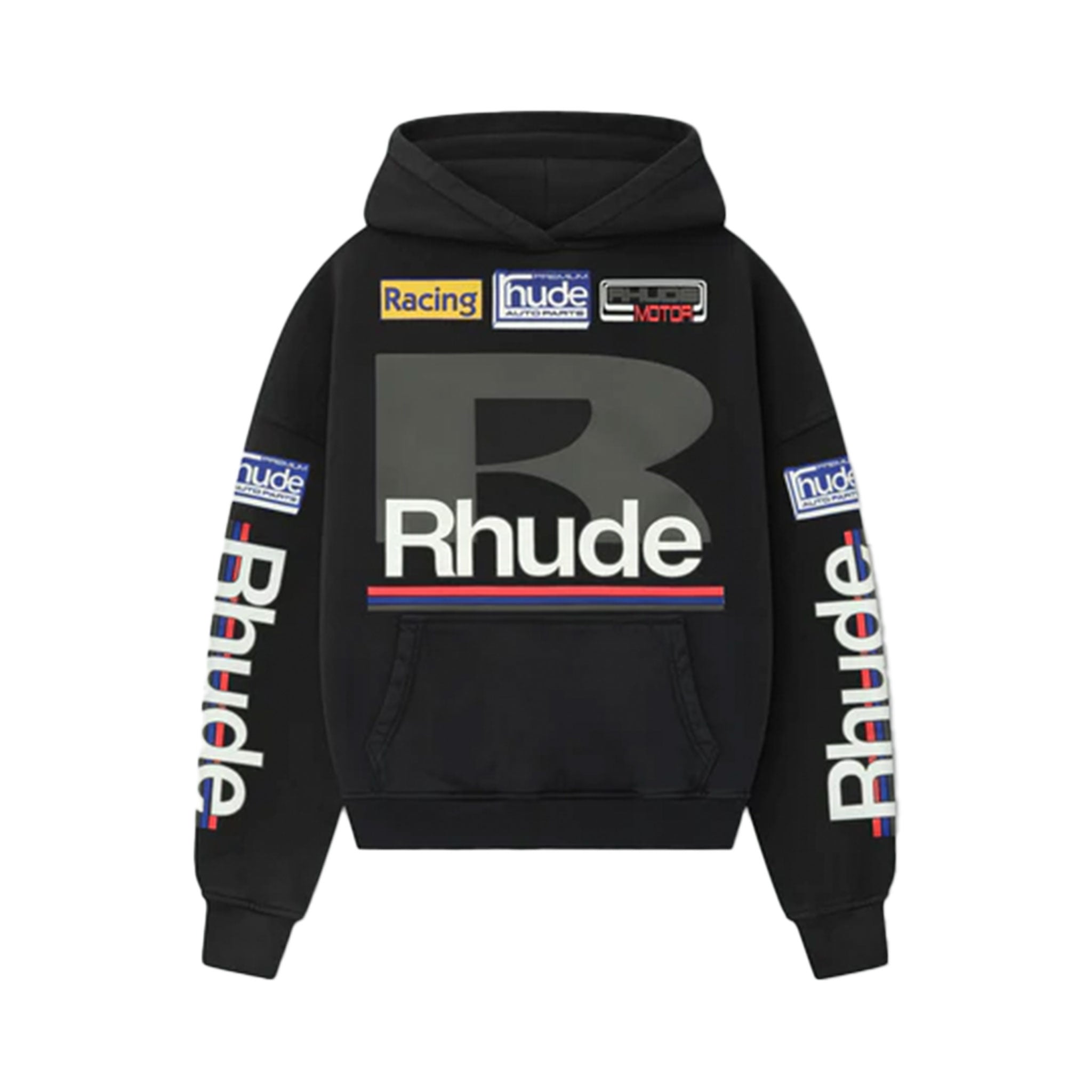 PETROL PATCH HOODIE - VTG BLACK