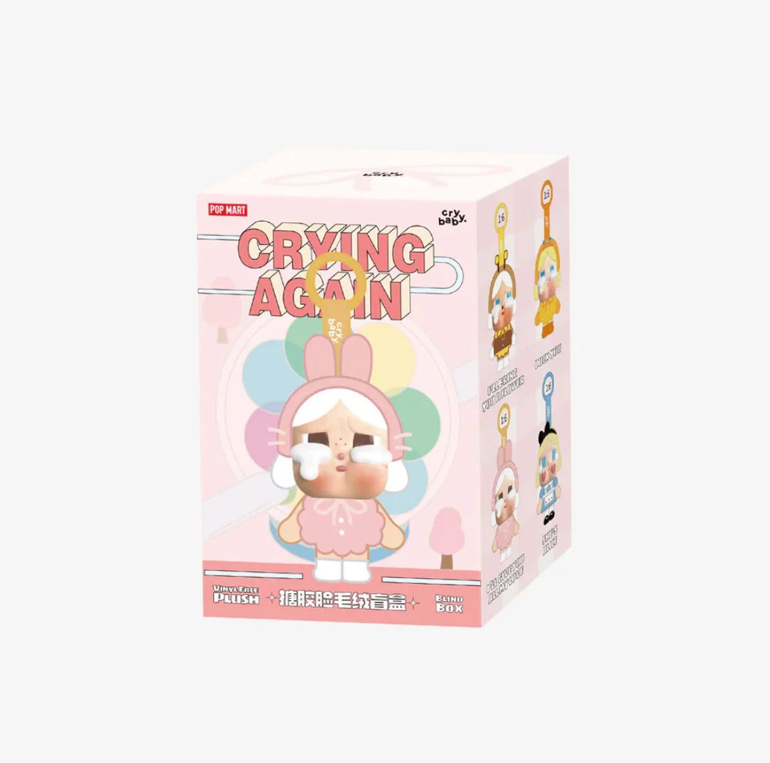labubu crying again pink box - single
