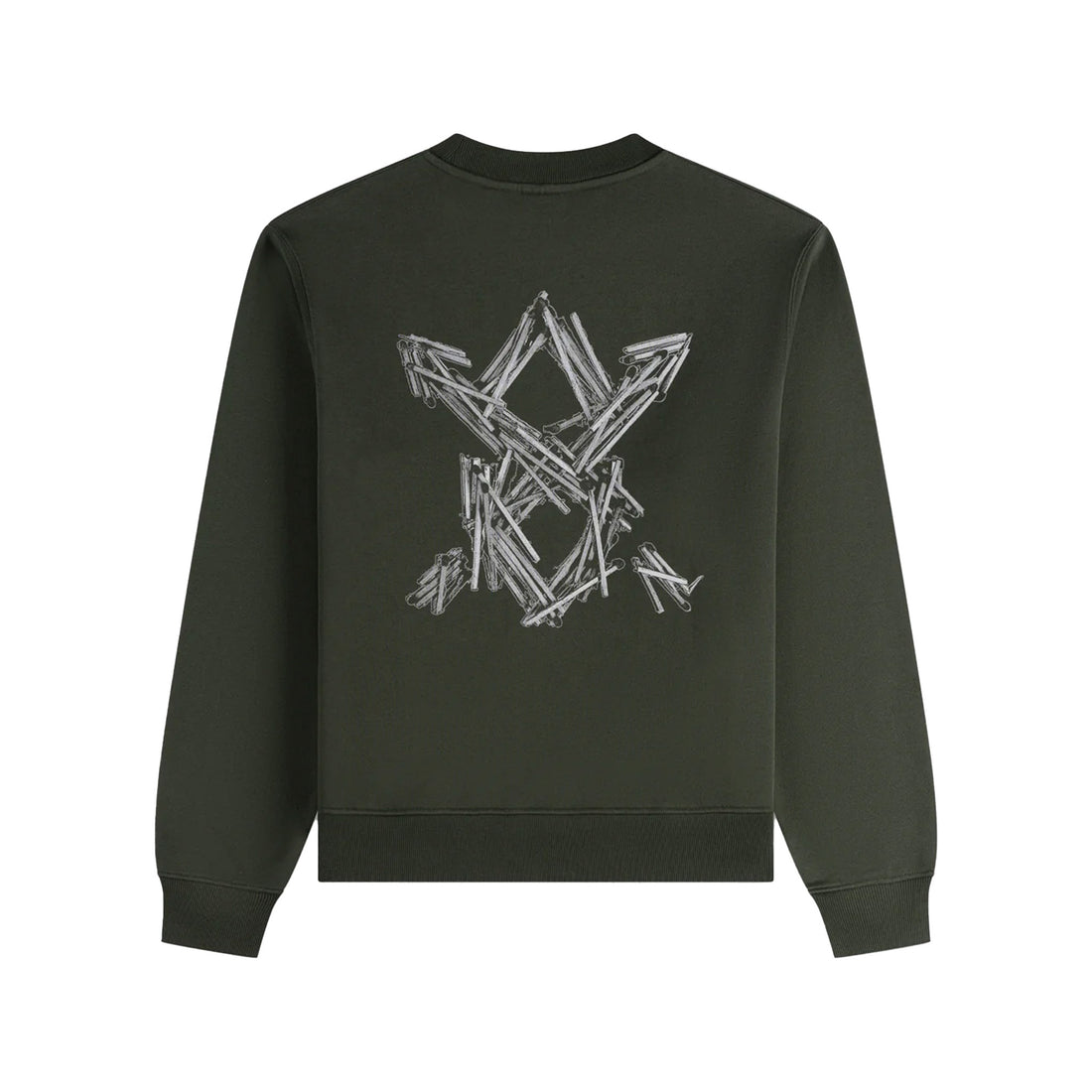 Matchstick Shield Sweater - Rosin Green
