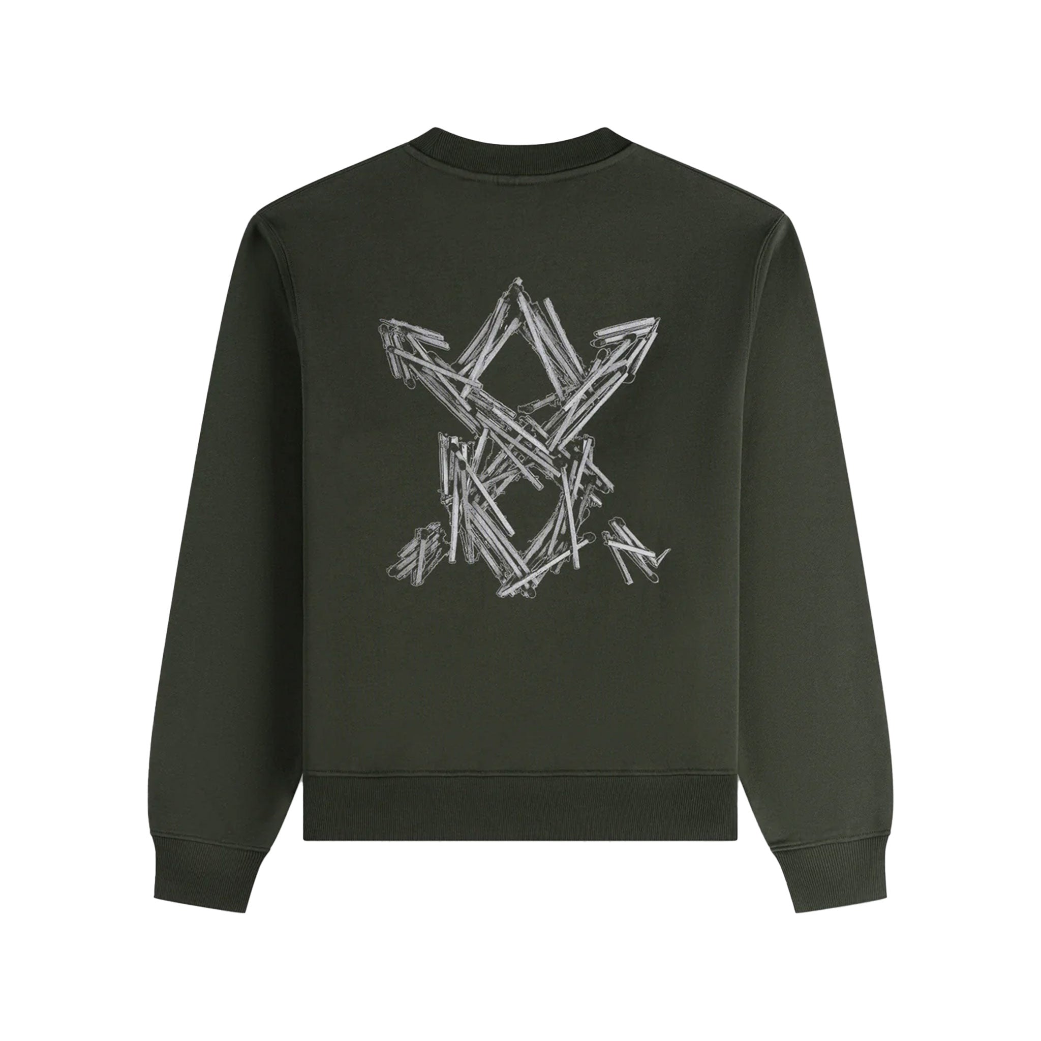 Matchstick Shield Sweater - Rosin Green