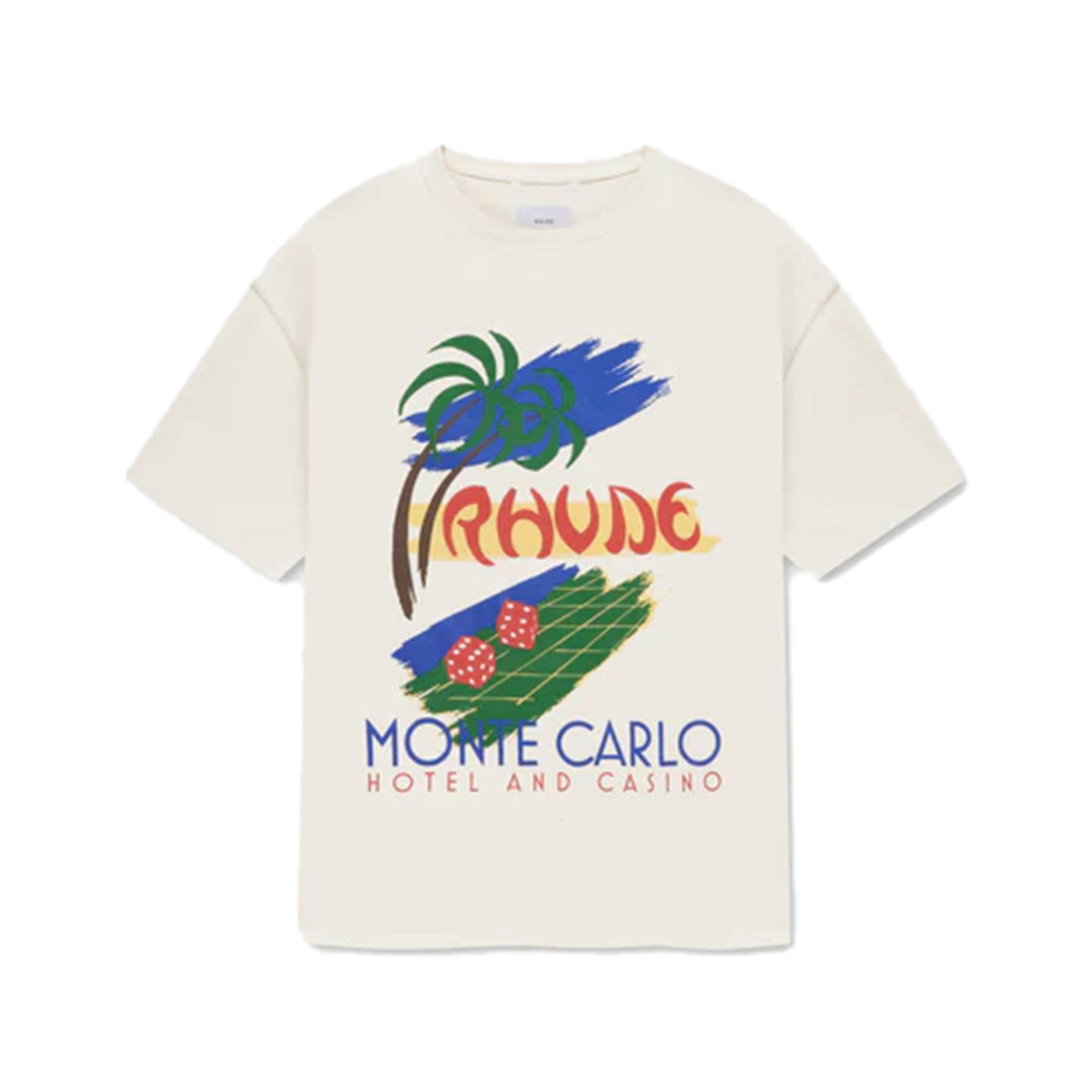 RHUDE ROULETTE TEE - VTG WHITE