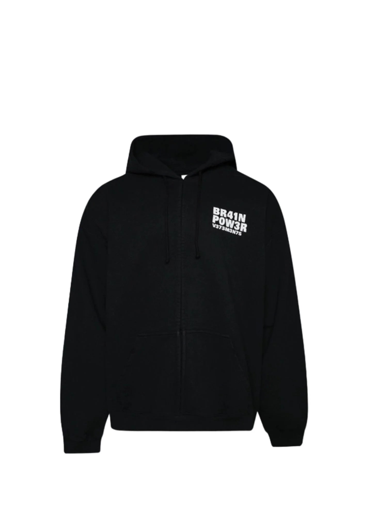 VETEMENTS BRAIN POWER HOODIE BLACK