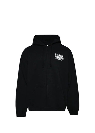 VETEMENTS BRAIN POWER HOODIE BLACK