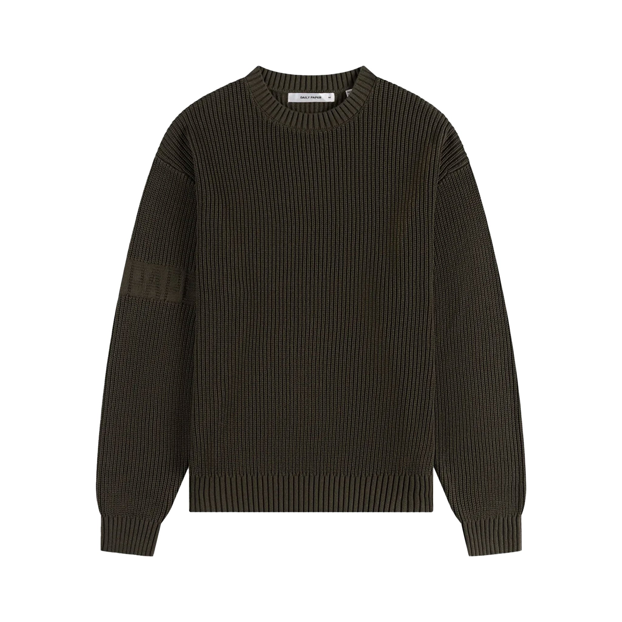 Band Knit Sweater - Rosin Green