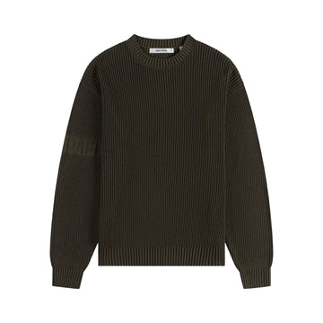 Band Knit Sweater - Rosin Green