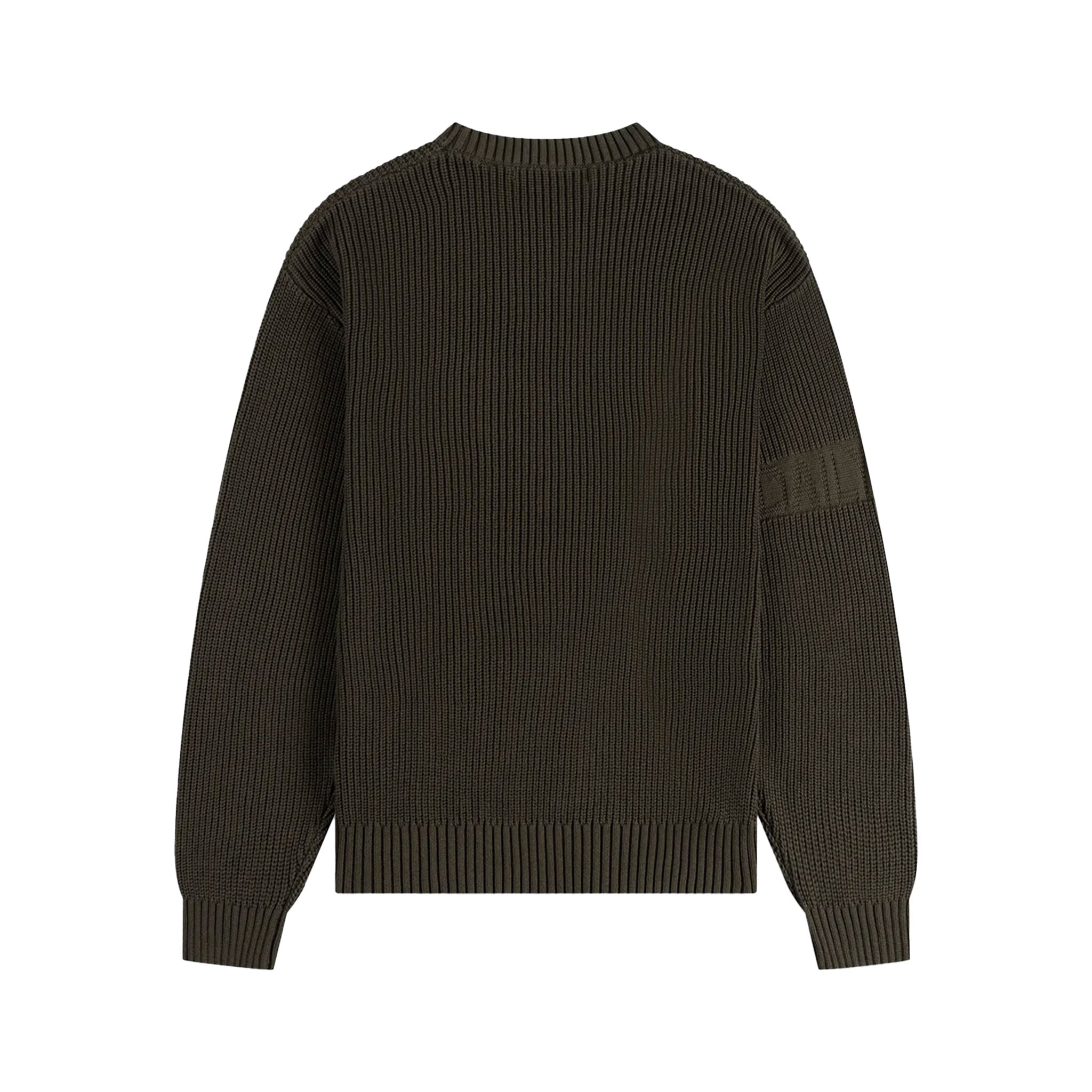 Band Knit Sweater - Rosin Green