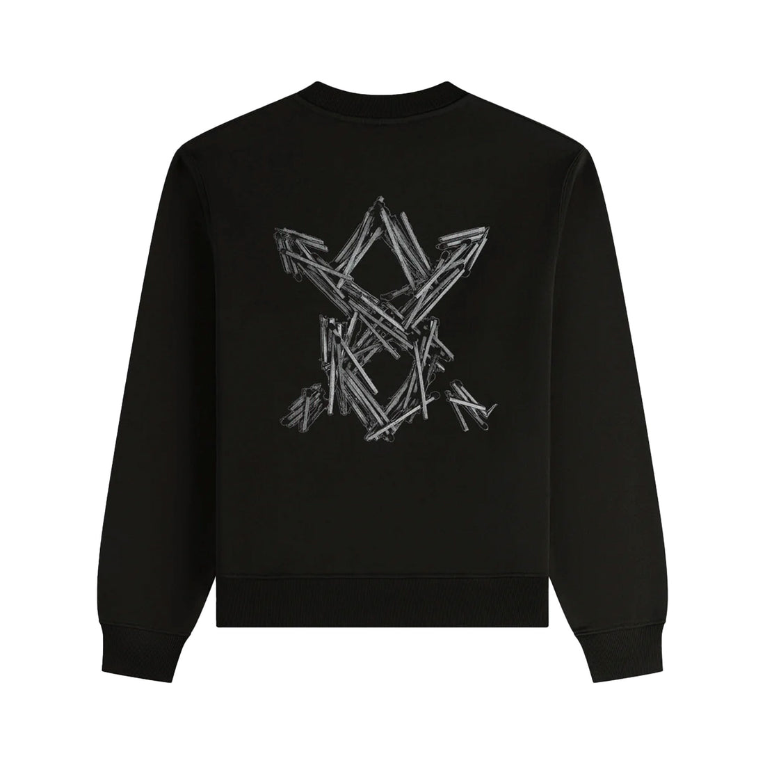 Matchstick Shield Sweater - Black