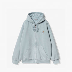 Hooded vista jacket dusty ice garment dyed