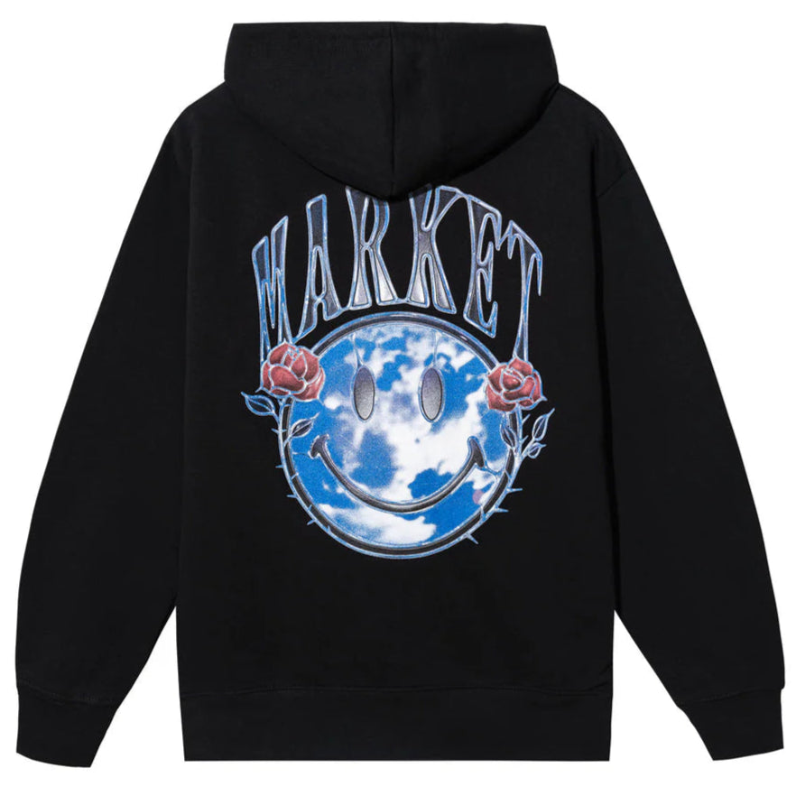 Market Smiley Reflect Hoodie Black