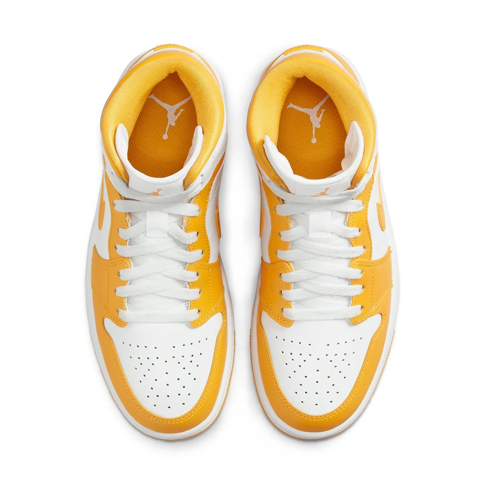 Jordan 1 Mid White University Gold