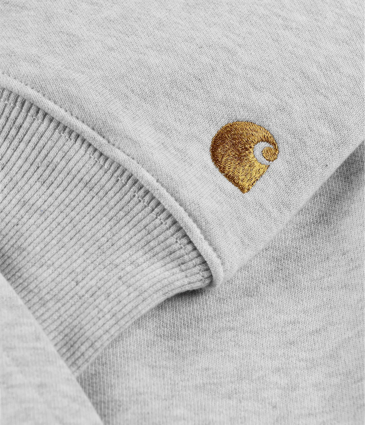 Carhartt Chase neck zip sweat Ash heather/gold