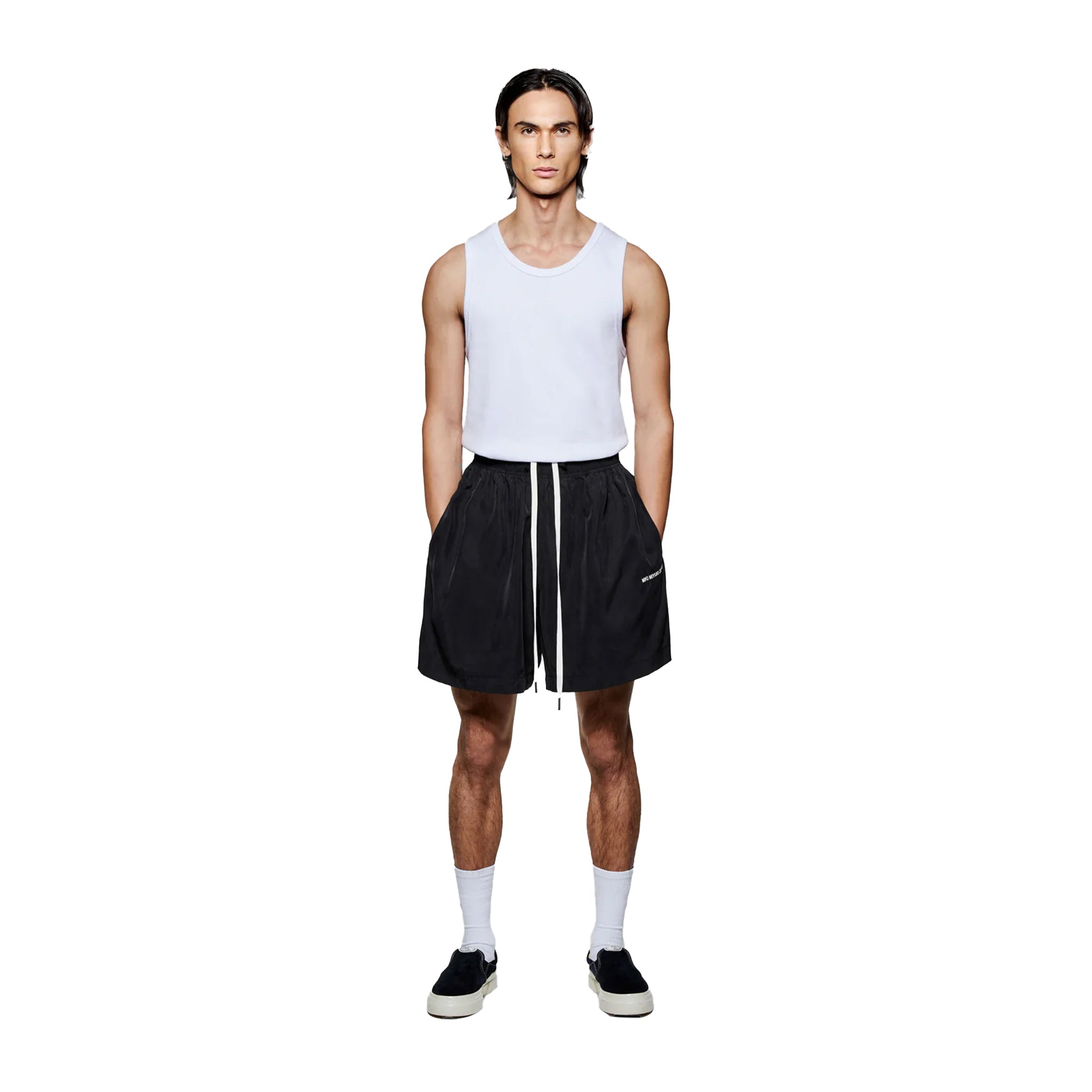 SANDWASH CUPRO SHORTS - BLACK