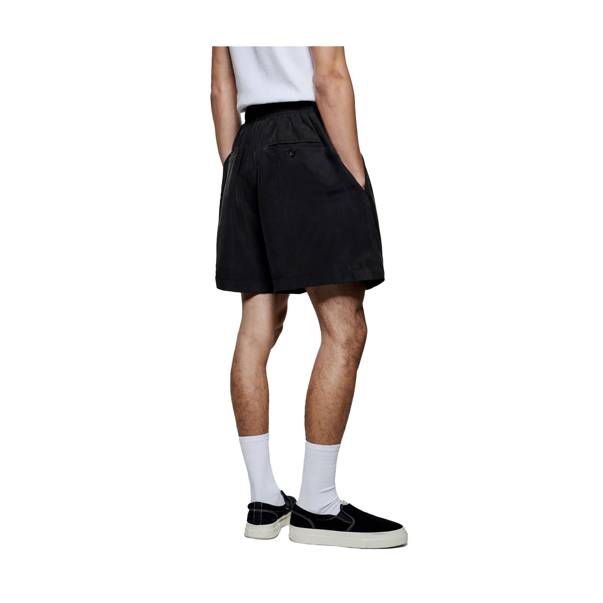 SANDWASH CUPRO SHORTS - BLACK