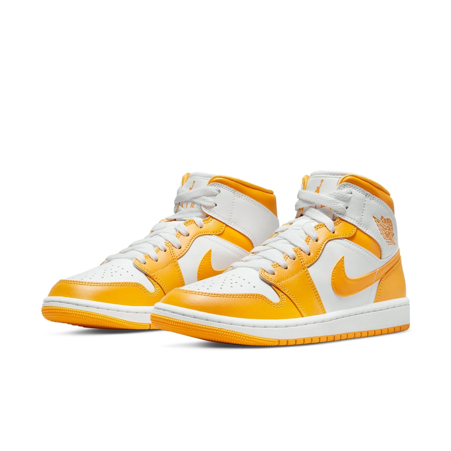 Jordan 1 Mid White University Gold
